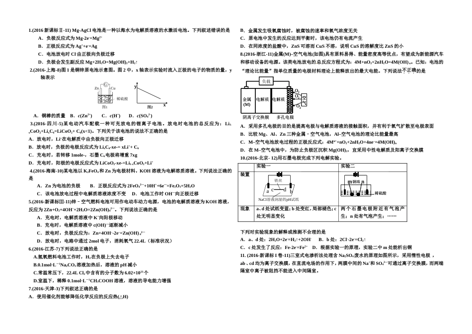 20132015高考化学真题电池_第1页