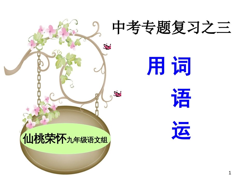 《词语运用》公开课ppt课件_第1页