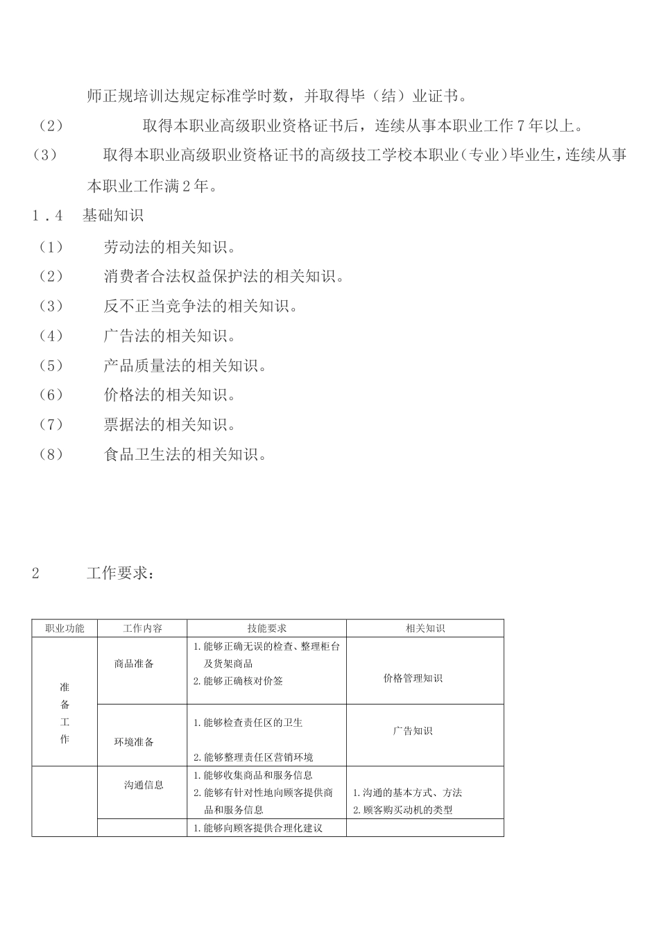 1商品营业员国家职业标准_第2页