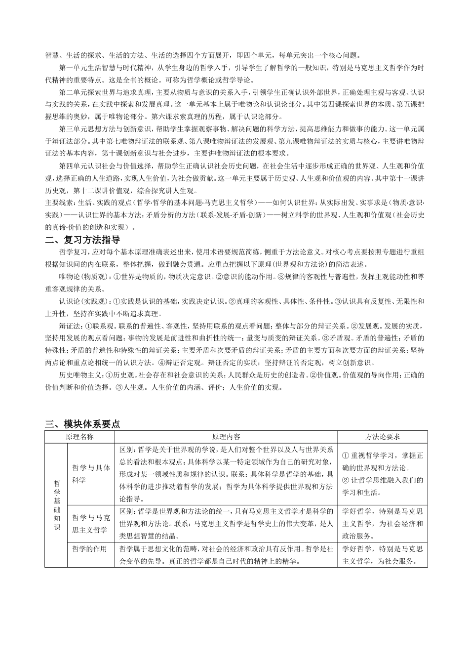 高三政治《生活与哲学》二轮复习教学案(共9页)_第2页