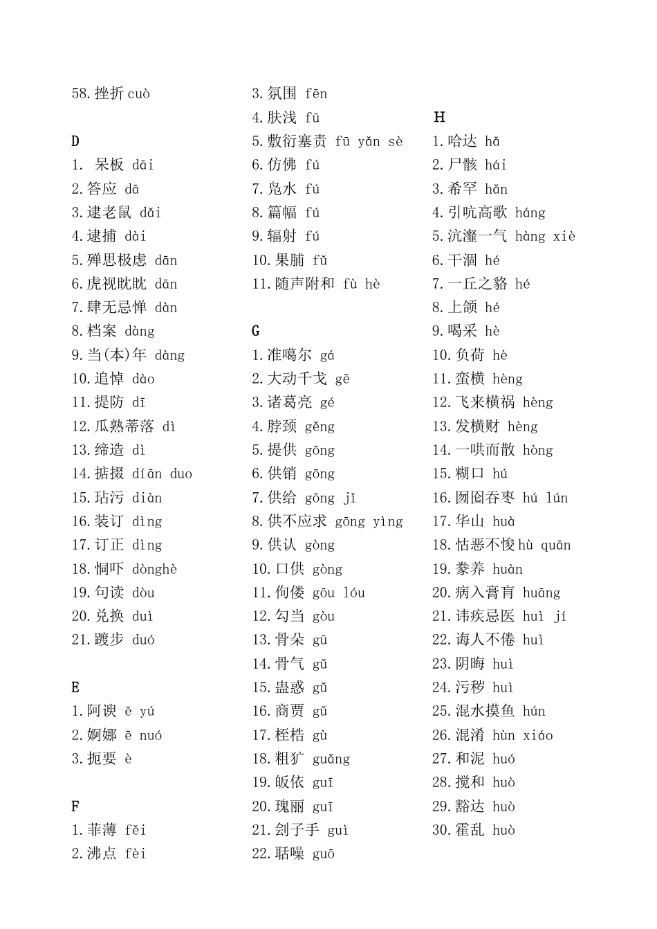 高考语文易错字读音(共6页)_第2页