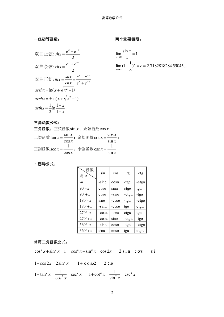 高等数学公式汇总_第2页