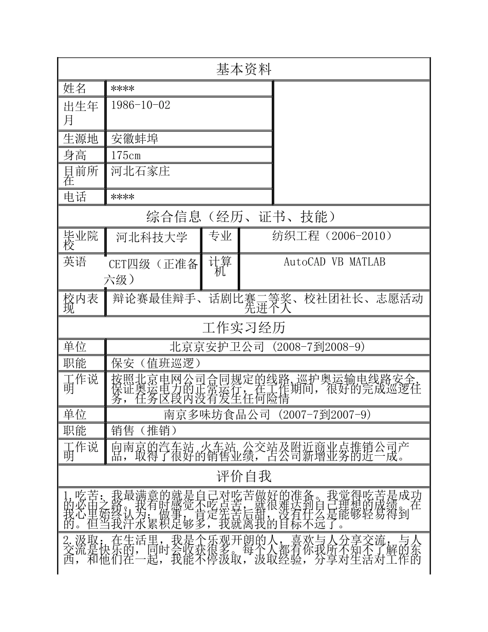 简历模板下载最受欢迎_第1页