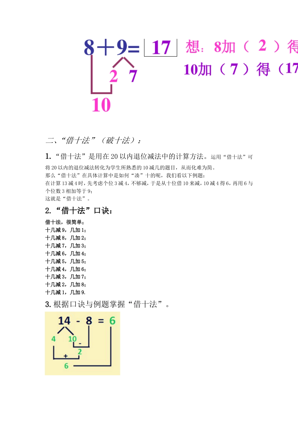 加法与减法凑十法与借十法[3页]_第2页