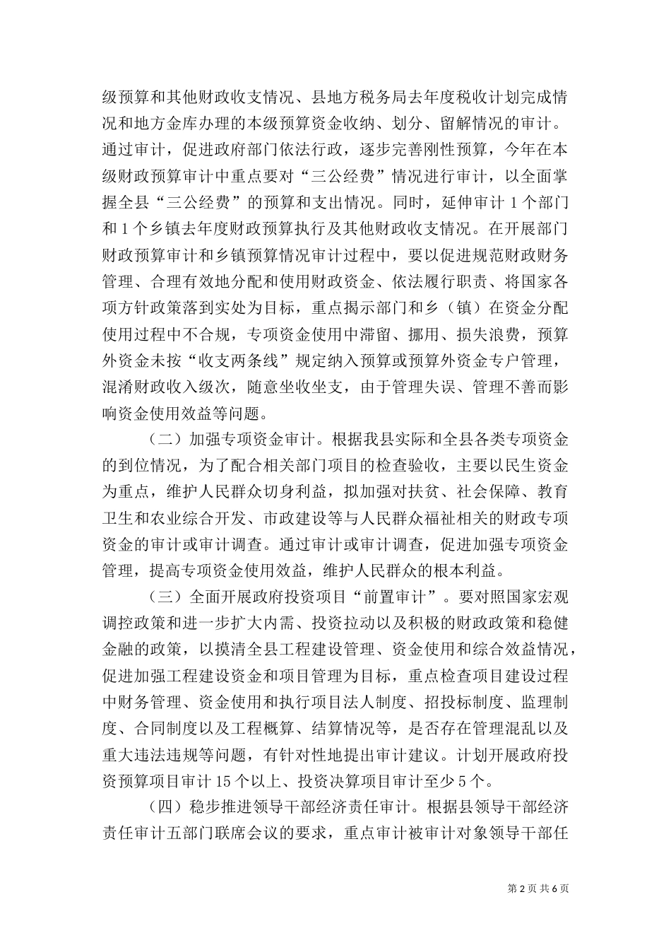 审计局年度审计工作要点_第2页