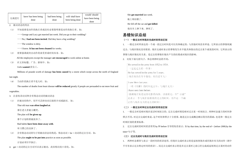 高考英语动词的时态和语态讲解_第2页