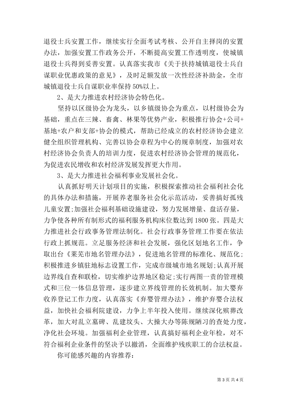 民政局2021年工作计划（四）_第3页