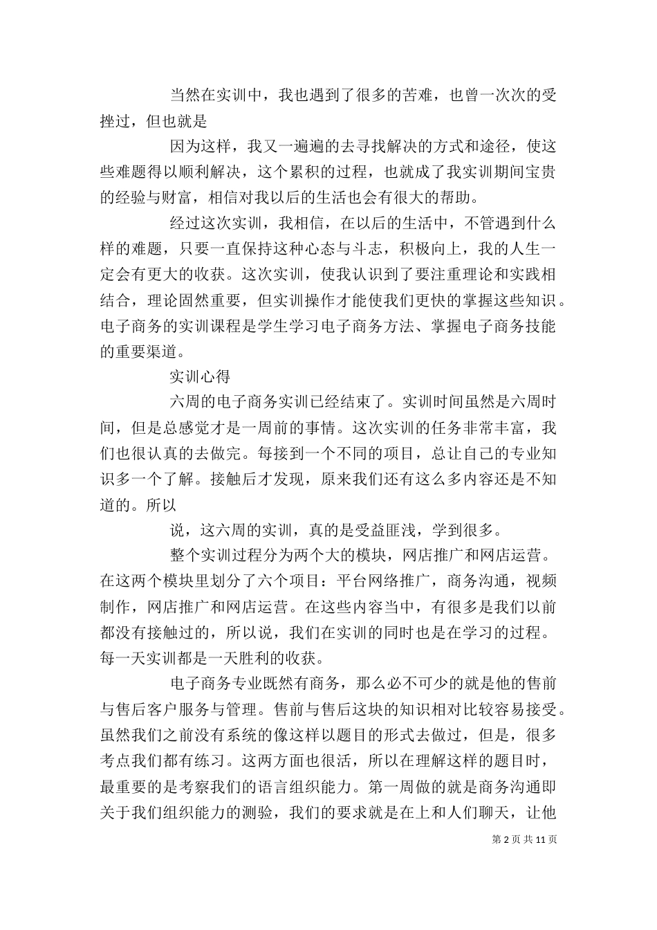 电子商务实训心得（五）_第2页