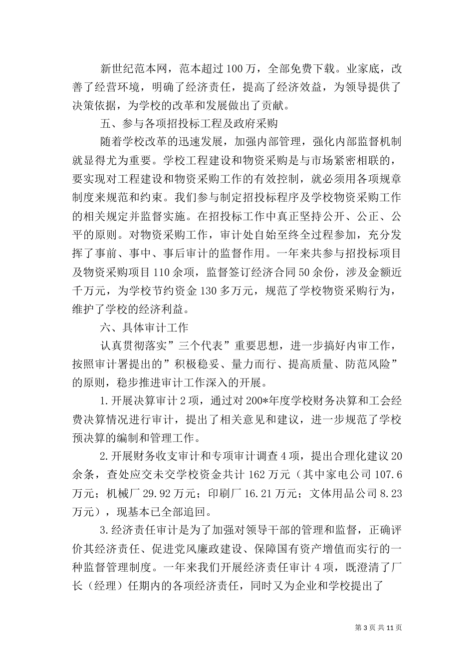 审计工作总结范文（五）_第3页