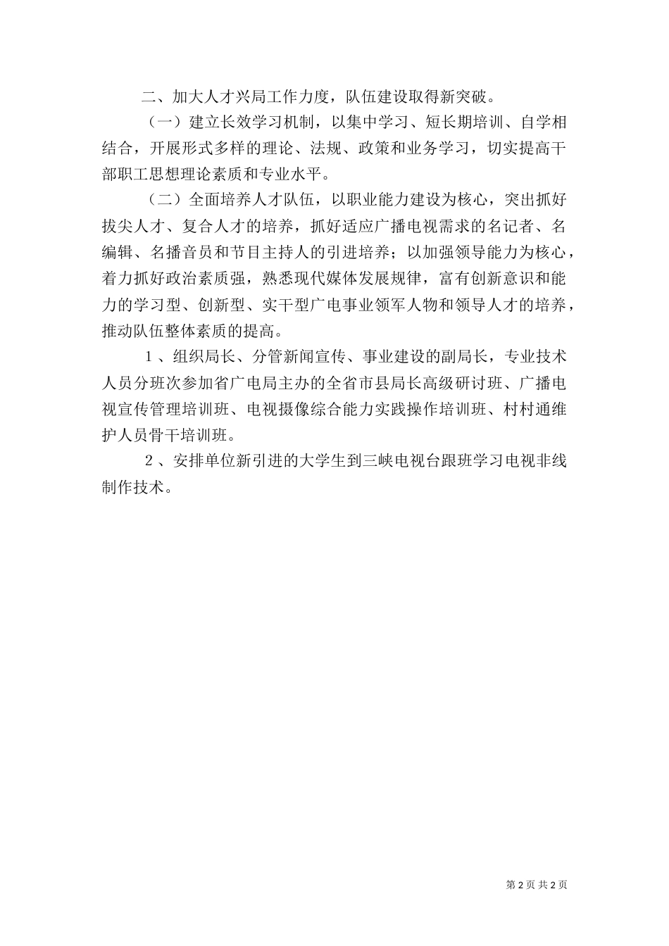 广电局年度人才工作计划（一）_第2页