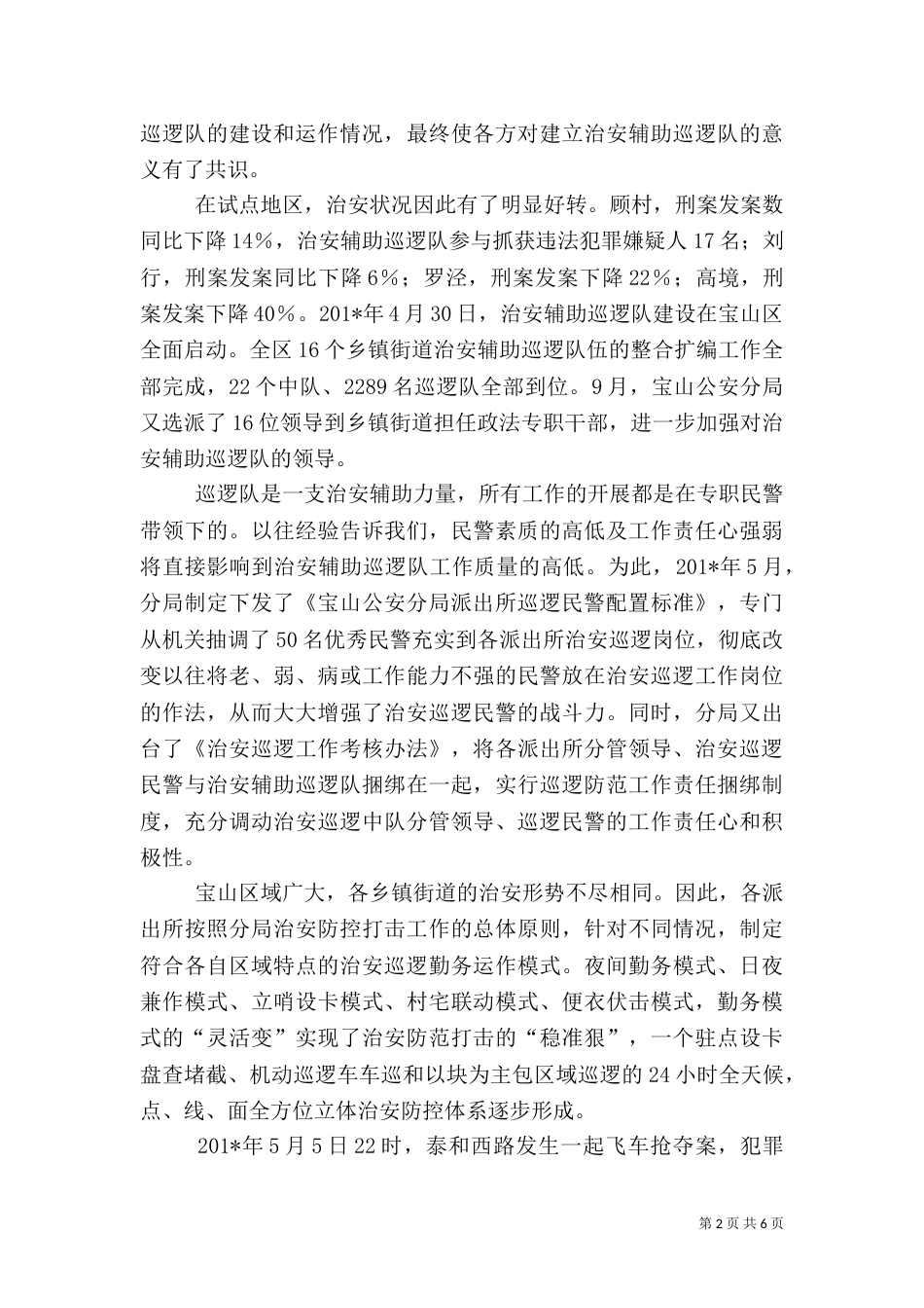 治安巡逻队建设一年总结_第2页