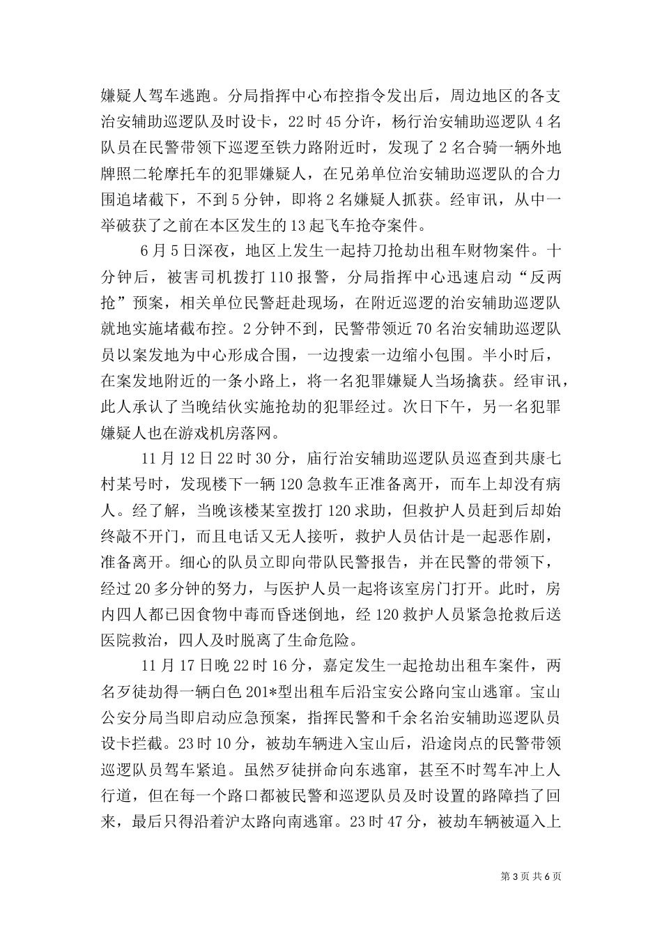 治安巡逻队建设一年总结_第3页
