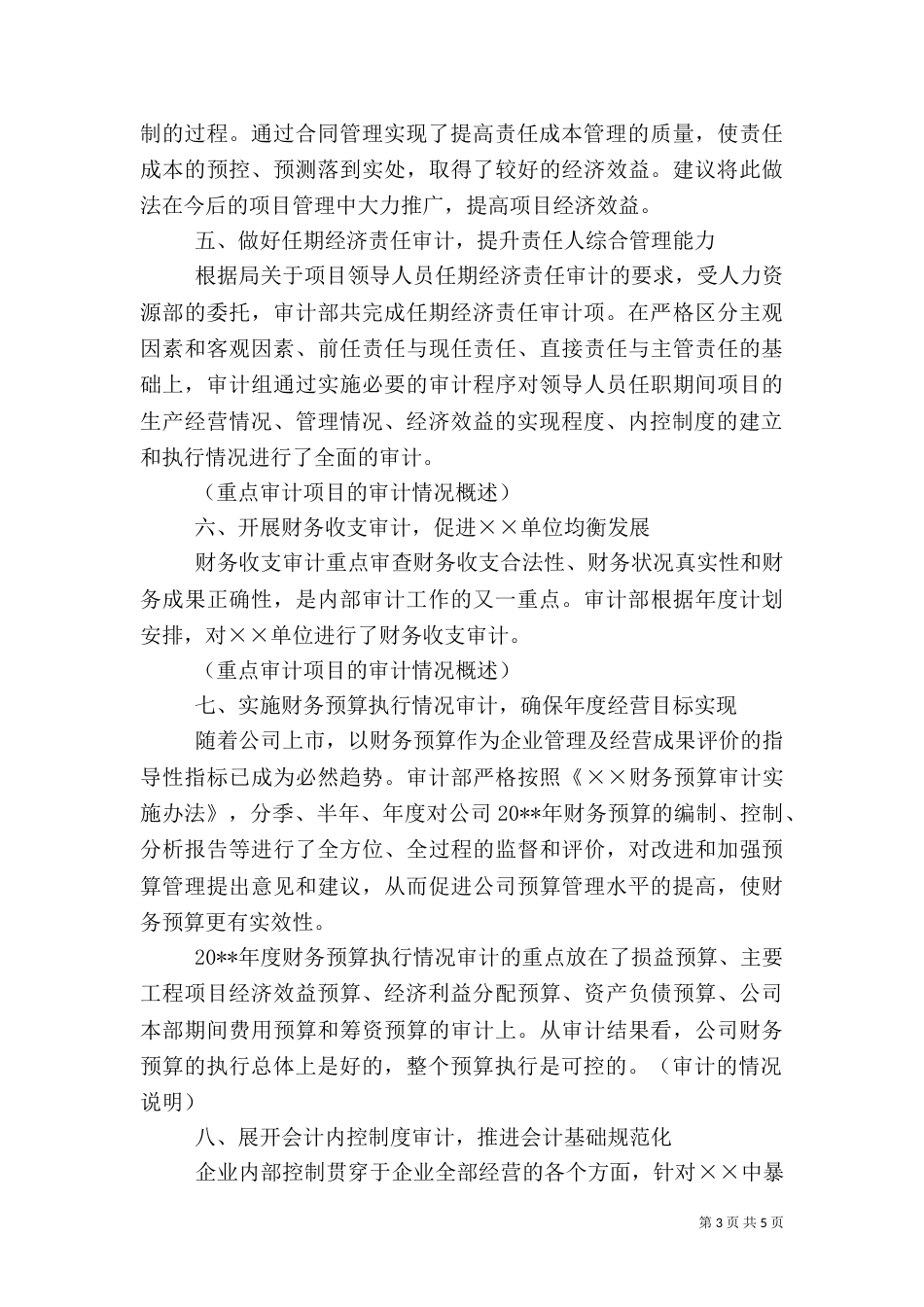最新审计年度工作总结（三）_第3页