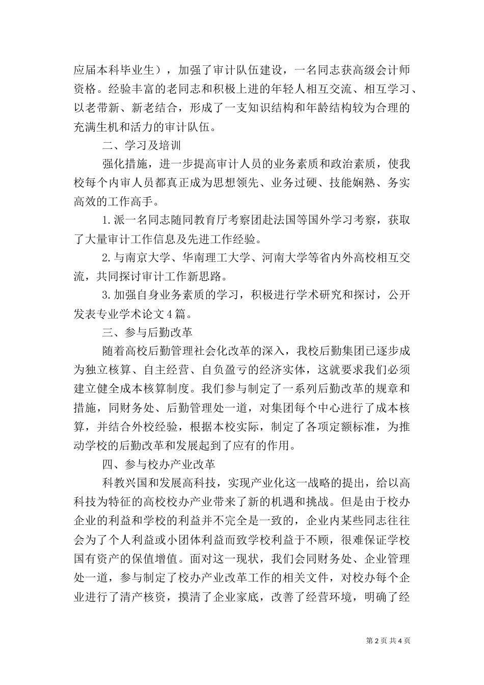 最新审计工作总结范文_第2页