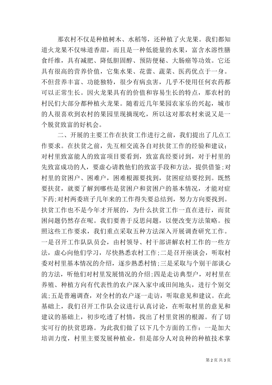 回乡过节期间扶贫报告_第2页