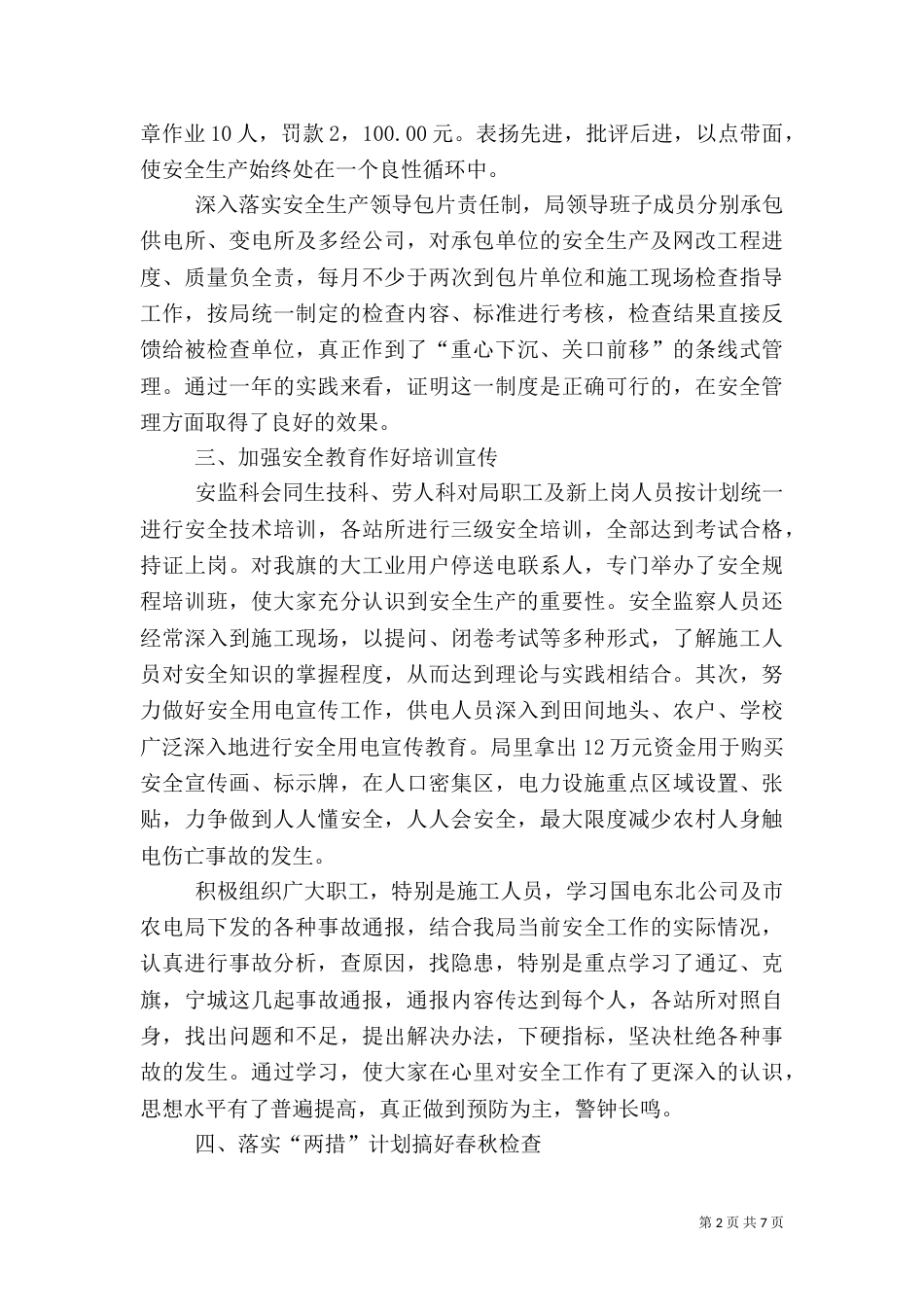 农电局年终安全总结（八）_第2页