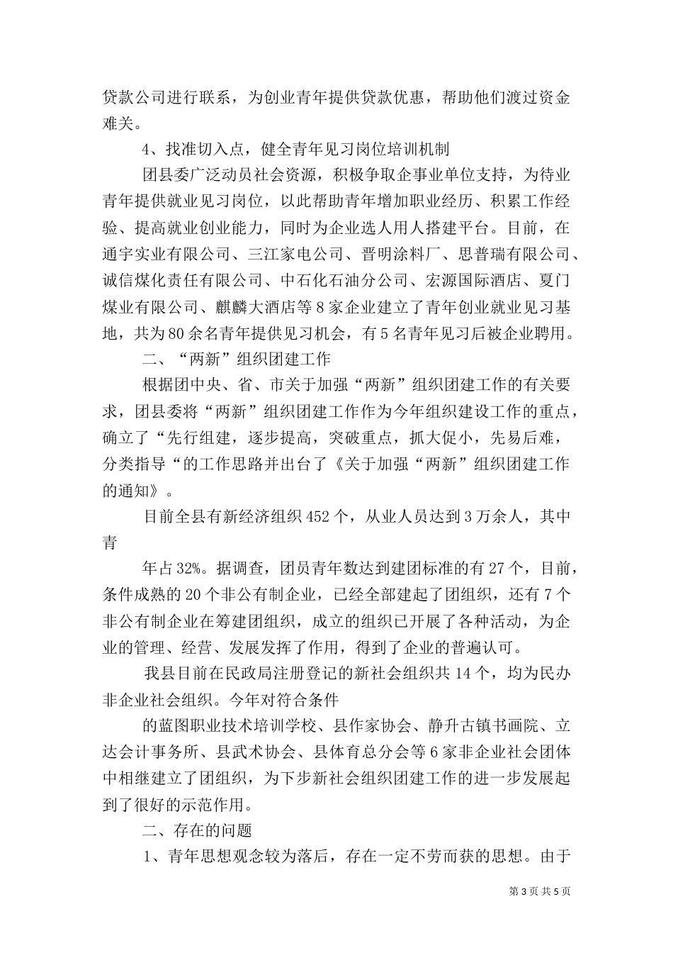 共青团青创工作及两新组织团建情况汇报（三）_第3页