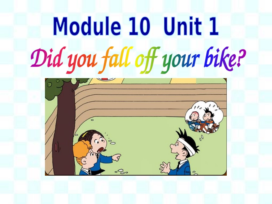 《Didyoufalloffyourbike》PPT精品课件_第1页