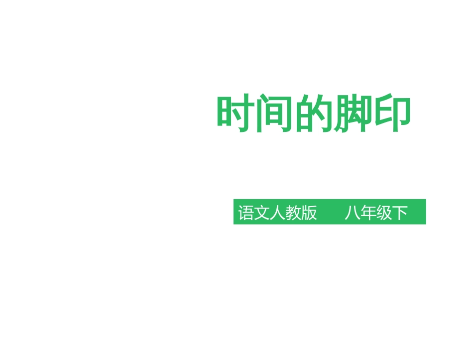 《时间的脚印》课件(共张PPT)_第1页