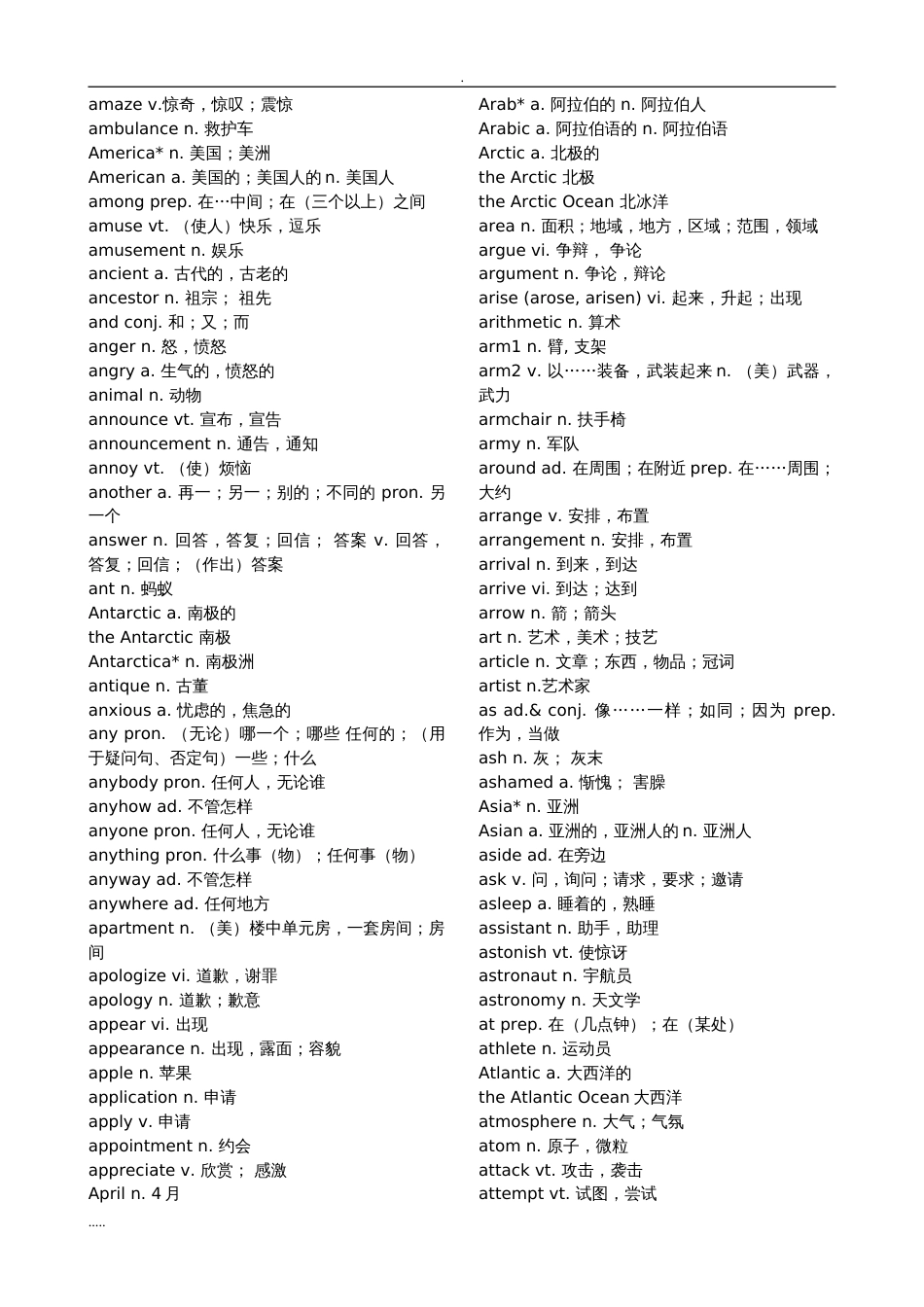 高考英语考纲3500词汇表_第2页