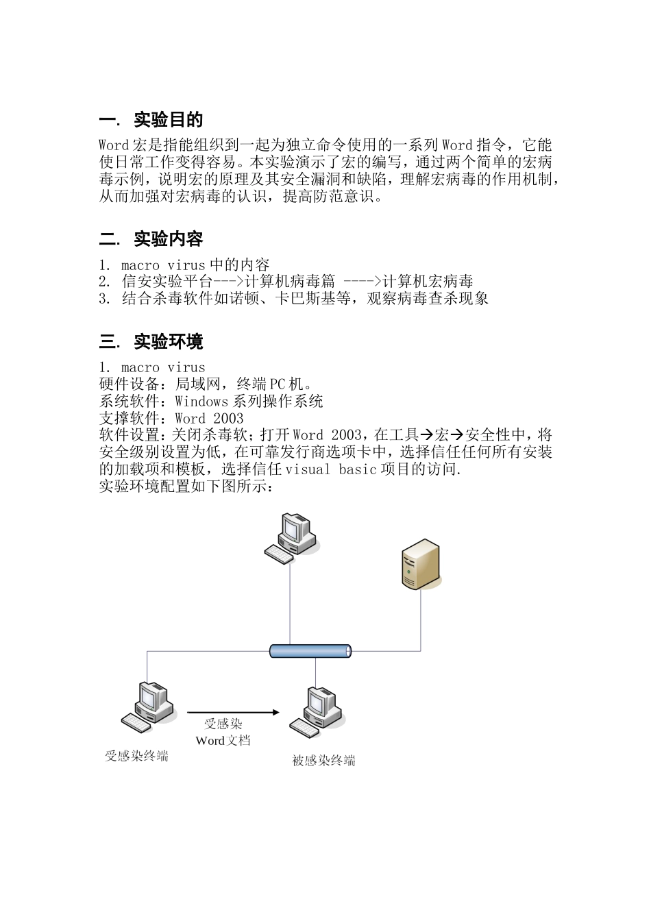 东华大学计算机病毒课实验六宏病毒实验报告_第2页