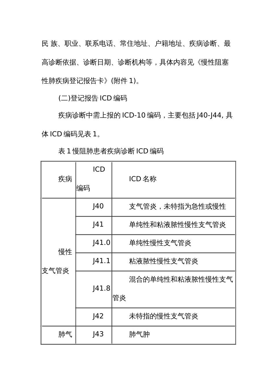 居民慢性阻塞性肺疾病病例登记报告工作方案_第2页