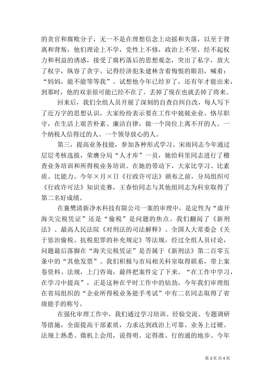 税务分局审理组工作总结（六）_第3页