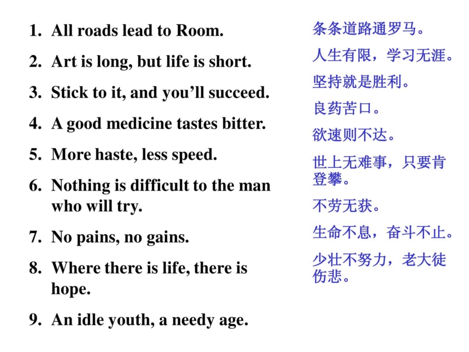 [高考英语课件]高考英语谚语]_第2页