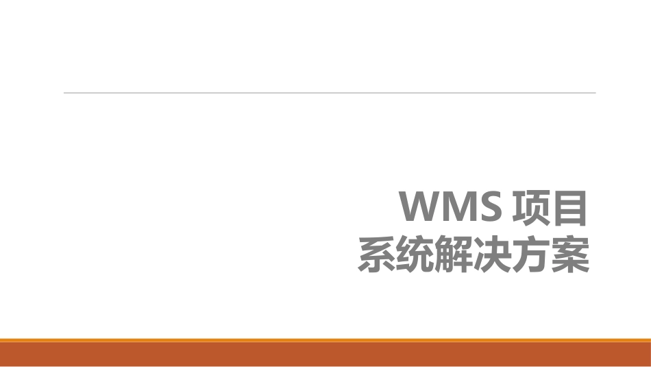 非常专业完整的WMS解决方案智能仓储基础架构(共75页)_第1页