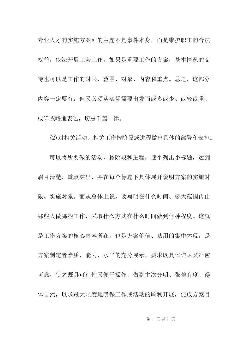 工作方案怎么写-工作方案_第3页