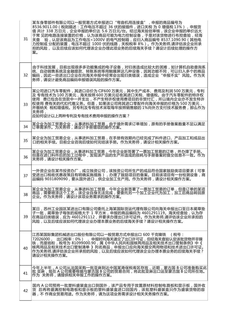 职业院校技能大赛高职组《关务技能》赛项题库（题库）_第3页