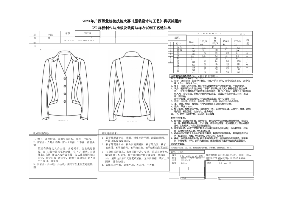 532023年广西职业院校技能大赛中职组《服装设计与工艺》赛项题库_第2页