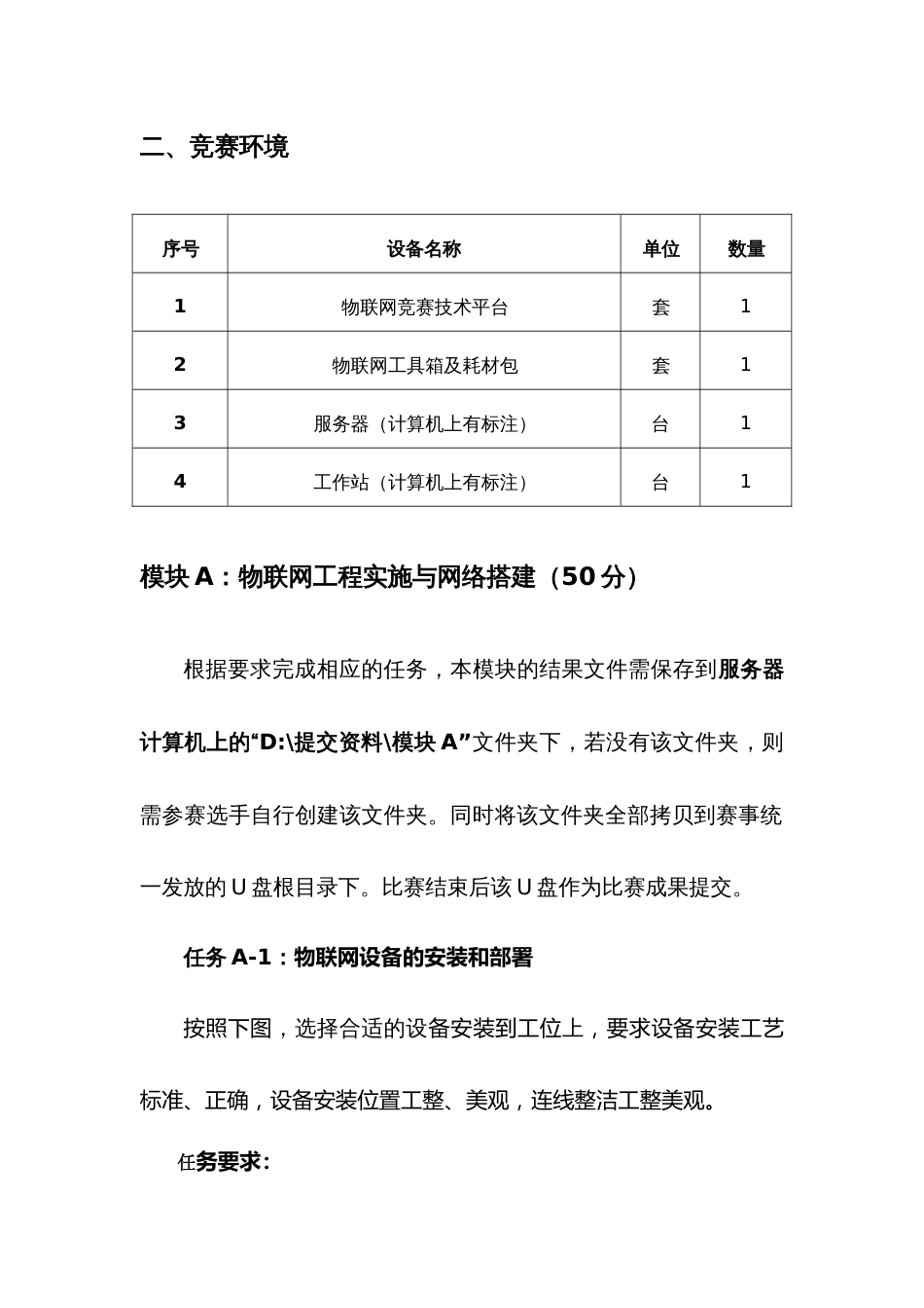 全国职业大赛（中职）ZZ308物联网应用与服务赛题第F套_第3页