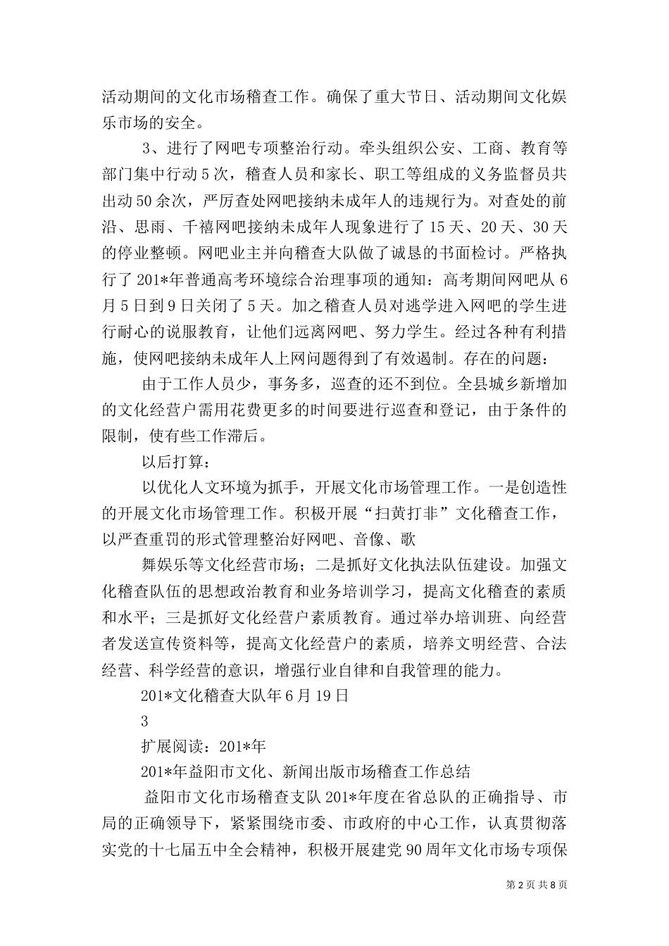 文化稽查工作总结（二）_第2页