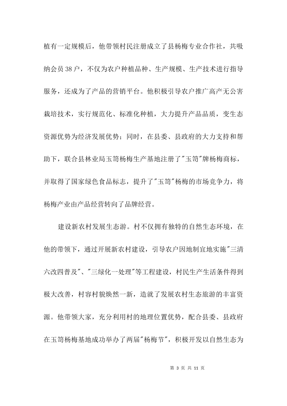 村民小组长个人事迹材料3篇_第3页
