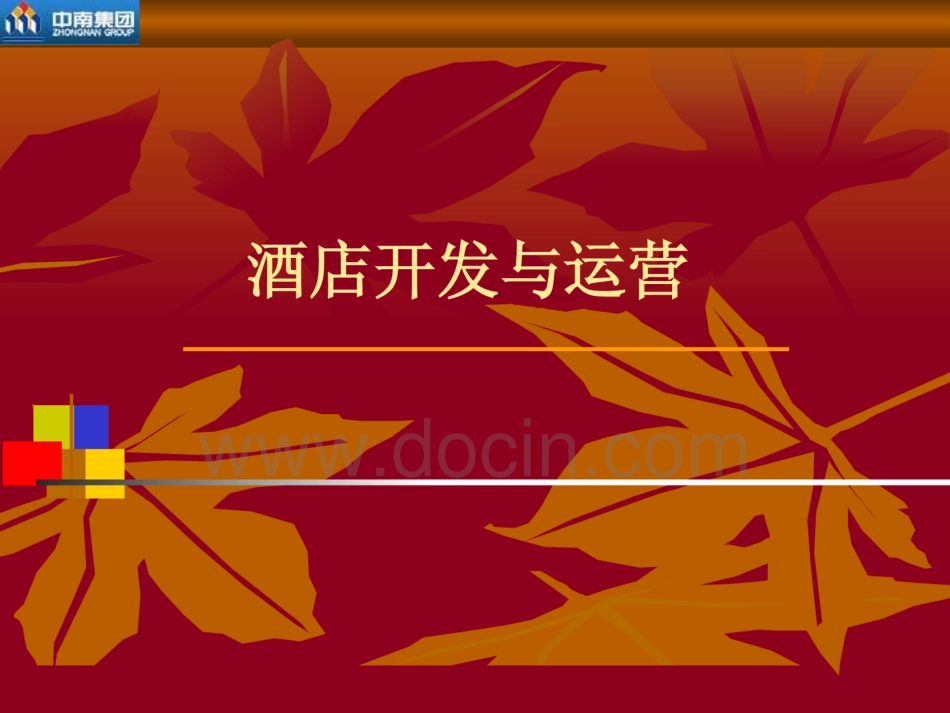 酒店开发与运营  _第1页