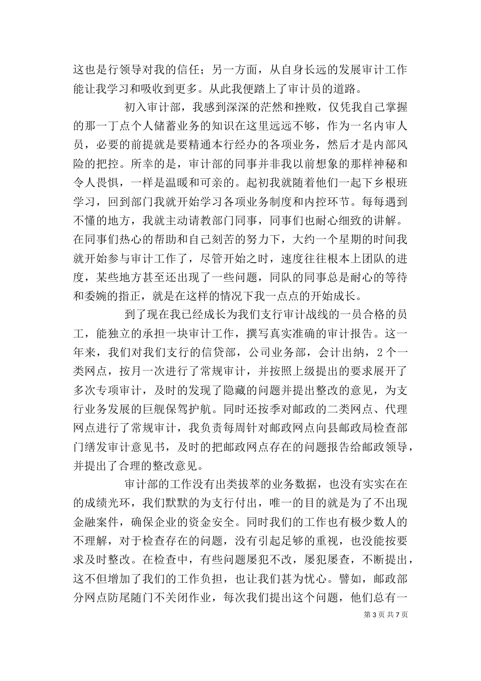审计员个人工作总结_第3页