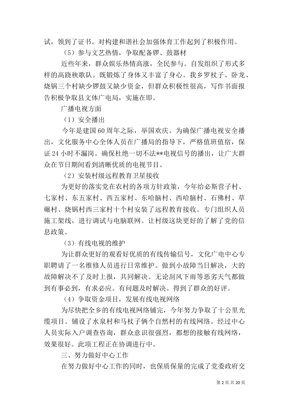 文化工作总结模板4篇_第2页