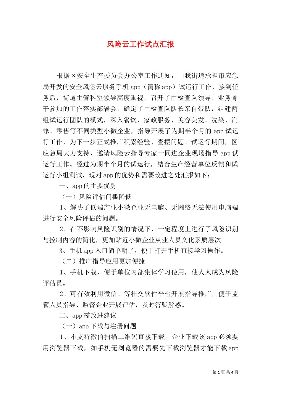 风险云工作试点汇报_第1页