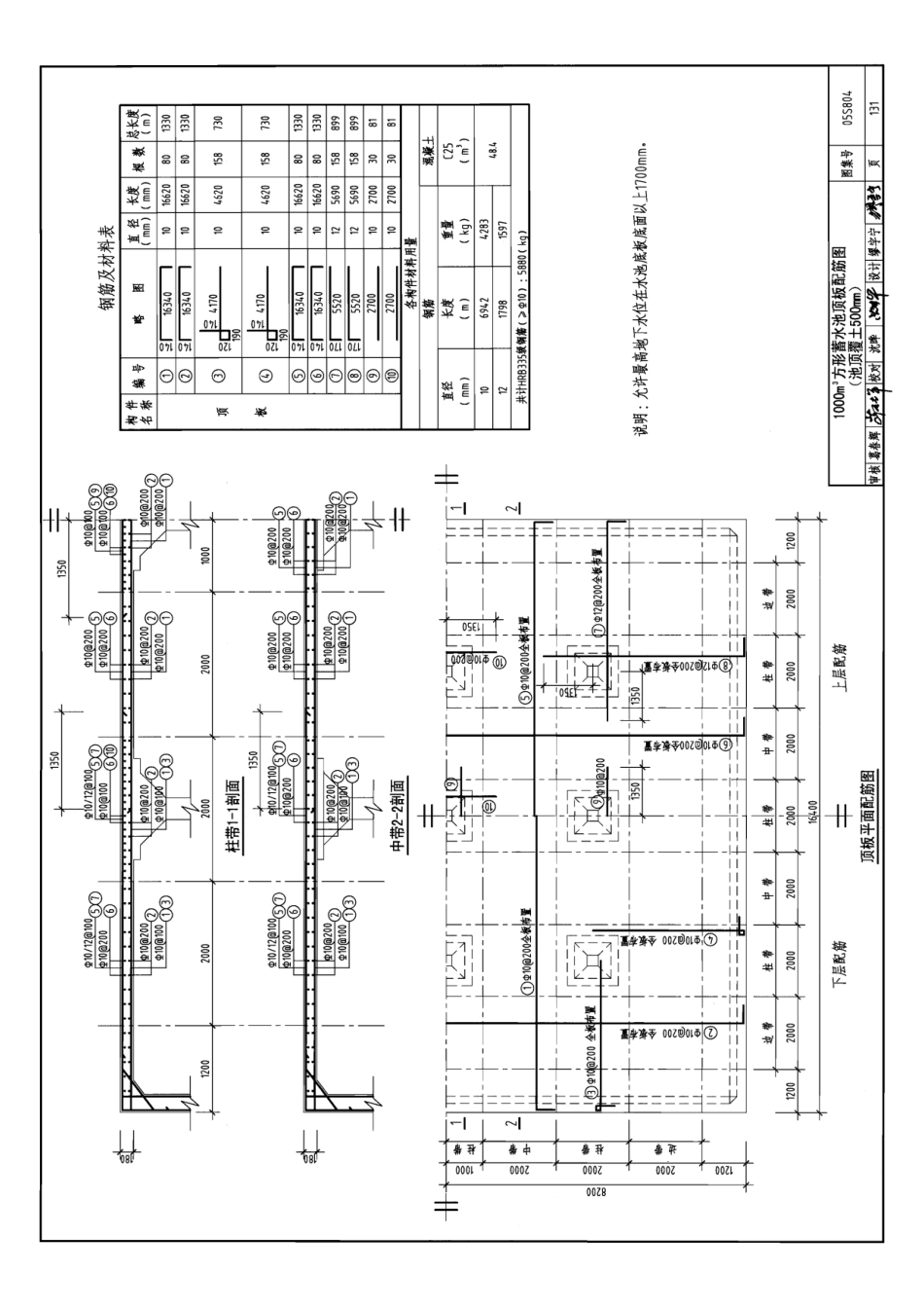 1000立方蓄水池标准图纸_第2页