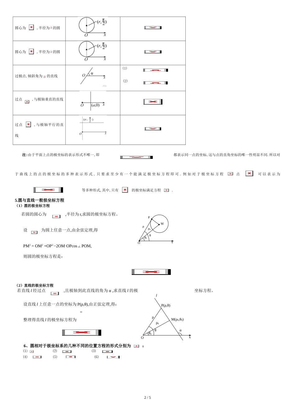 选修4-4坐标系与参数方程-知识点总结[共6页]_第2页