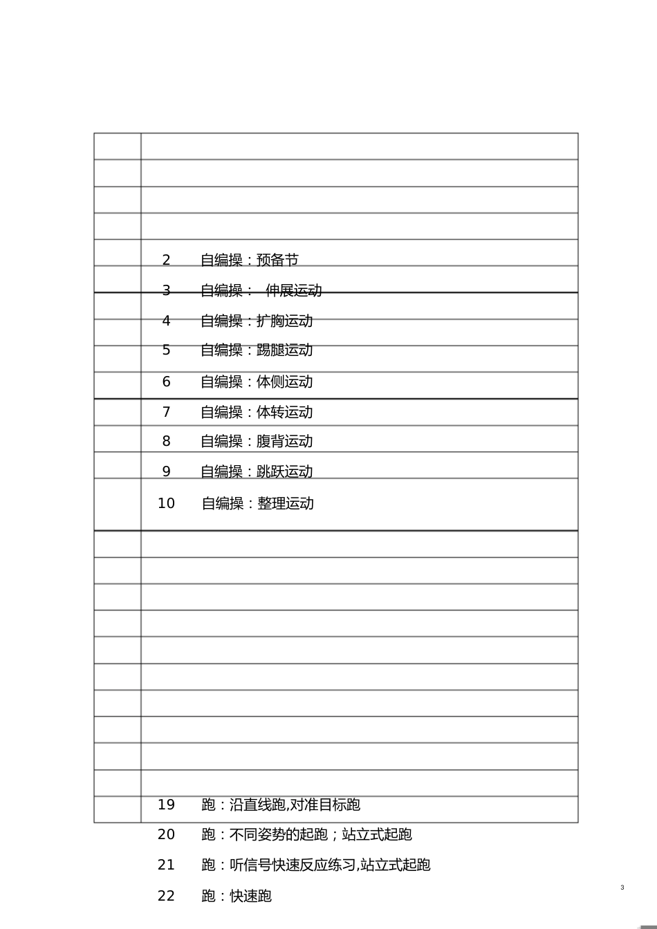 一年级上学期体育教学计划及教案[共19页]_第3页