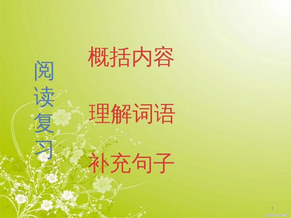语文阅读复习课件PPT[共15页]_第1页