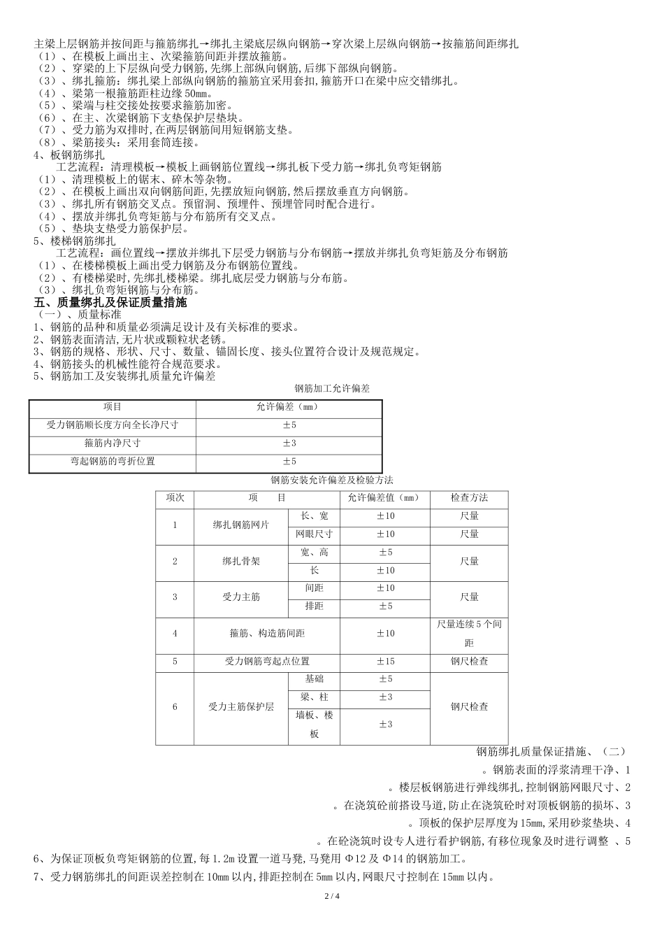 现浇结构钢筋工程施工方案[共5页]_第2页