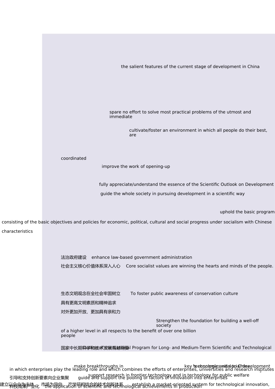 英语专业八级翻译之协发布最新专业术语[共37页]_第3页