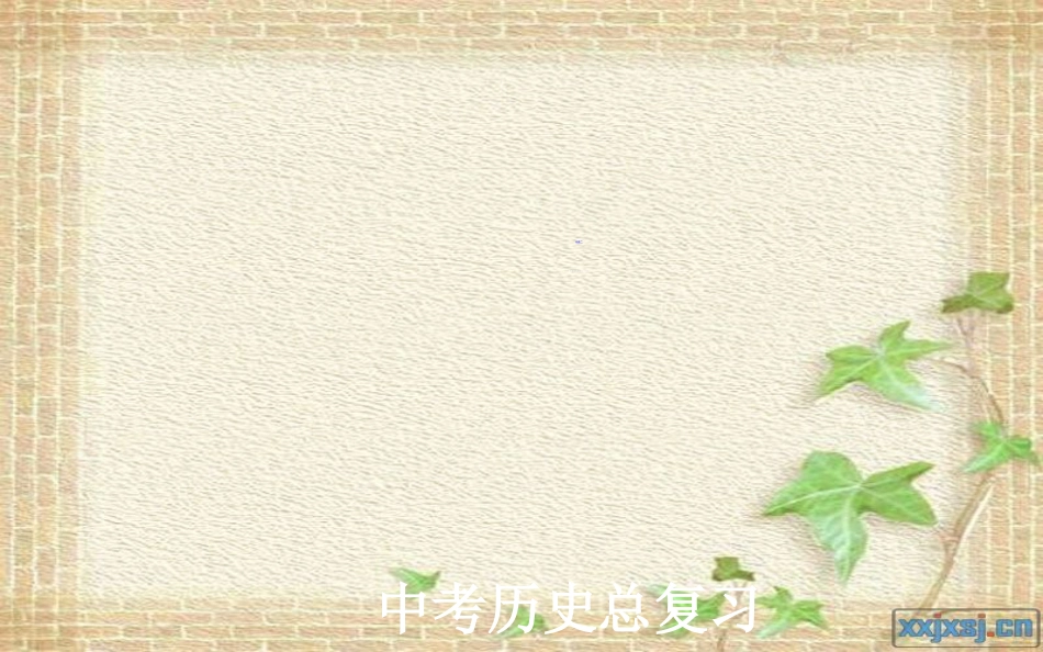 中考历史人教版总复习PPT_第1页