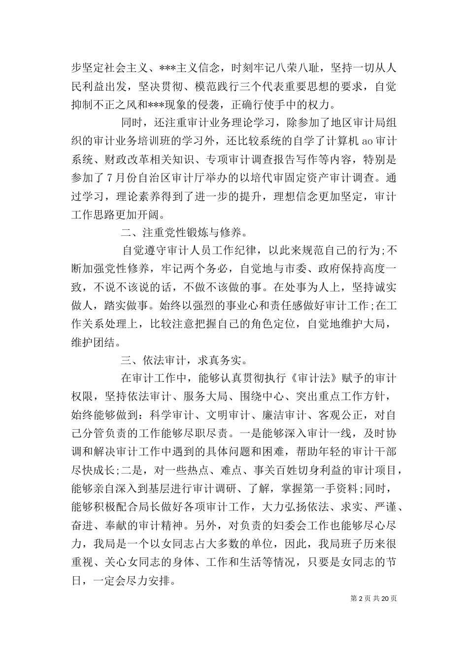 审计工作个人工作总结_第2页