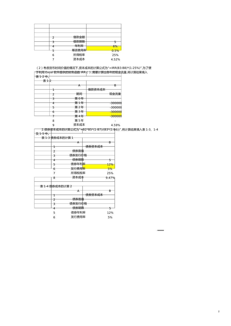 资本成本与资本结构实验[共6页]_第2页