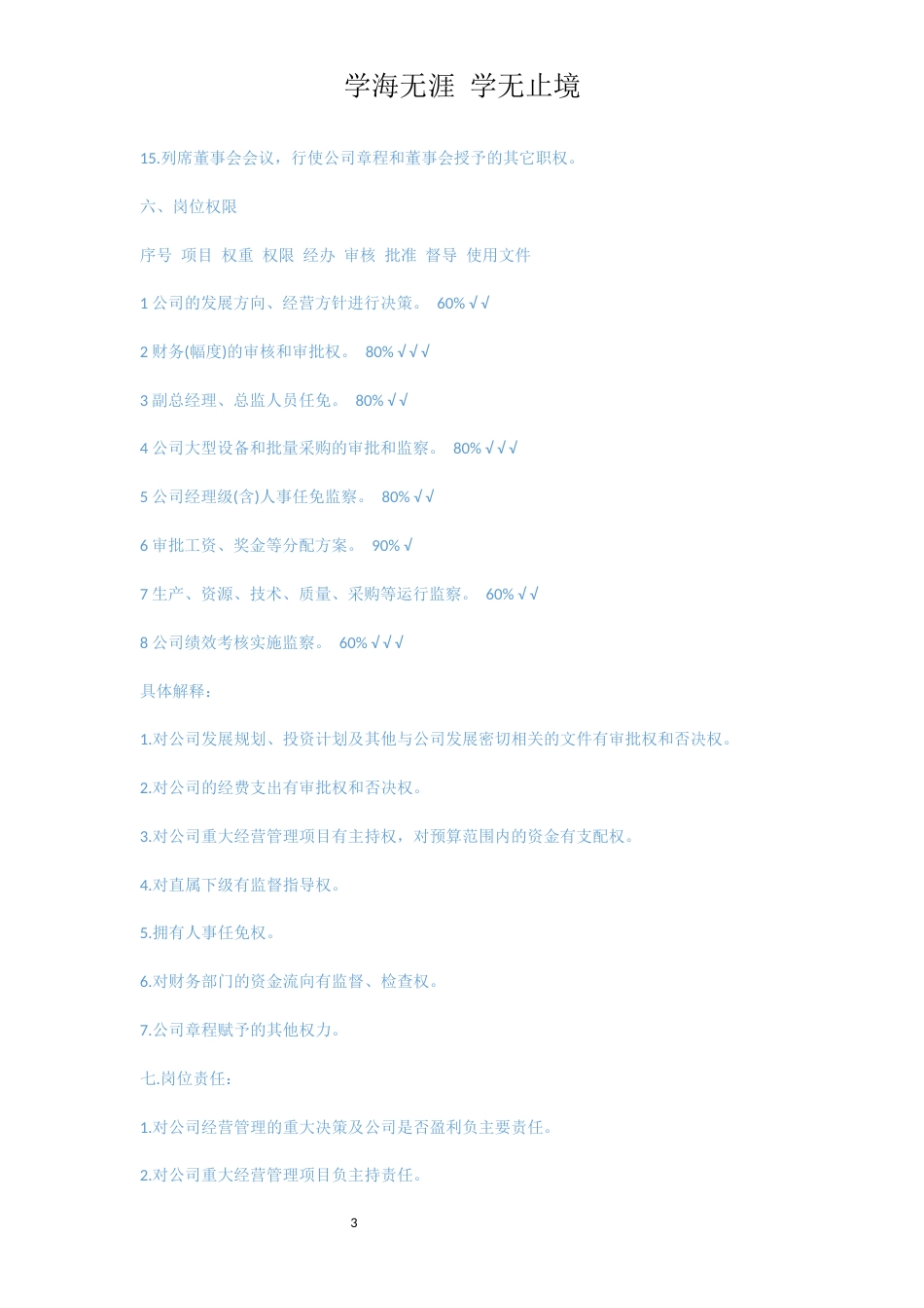 总经理岗位职责说明书范本[共10页]_第3页
