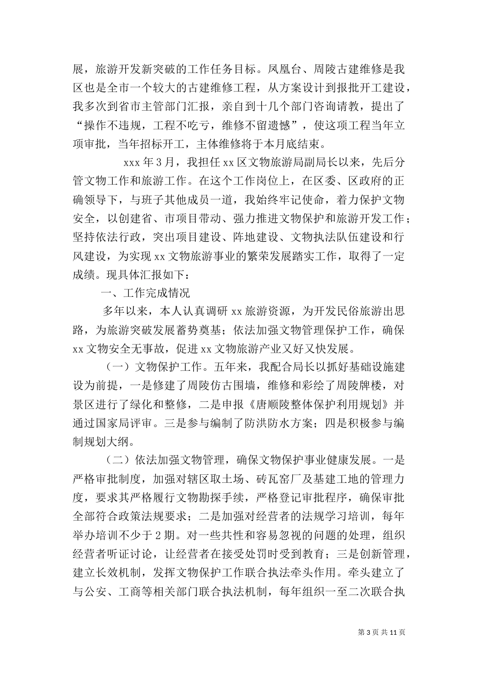 旅游局局长履职情况总结（二）_第3页